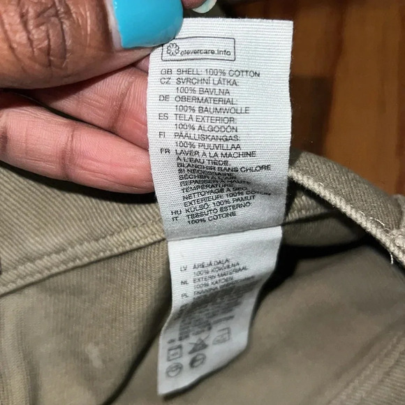 & other stories khaki cropped denim jeans, size 2 - Picture 5 of 5